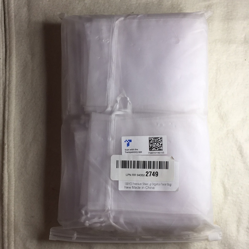 New 100pcs Premium Sheer Organza Favor Bags Great for Jewelry Freebies Gifts